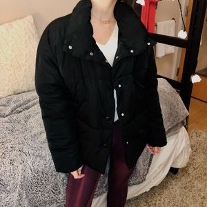 Free People Black Weekend Puffer Jacket